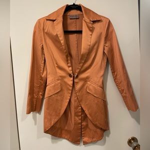 High-Low Orange Blazer, Fits like a XS/S